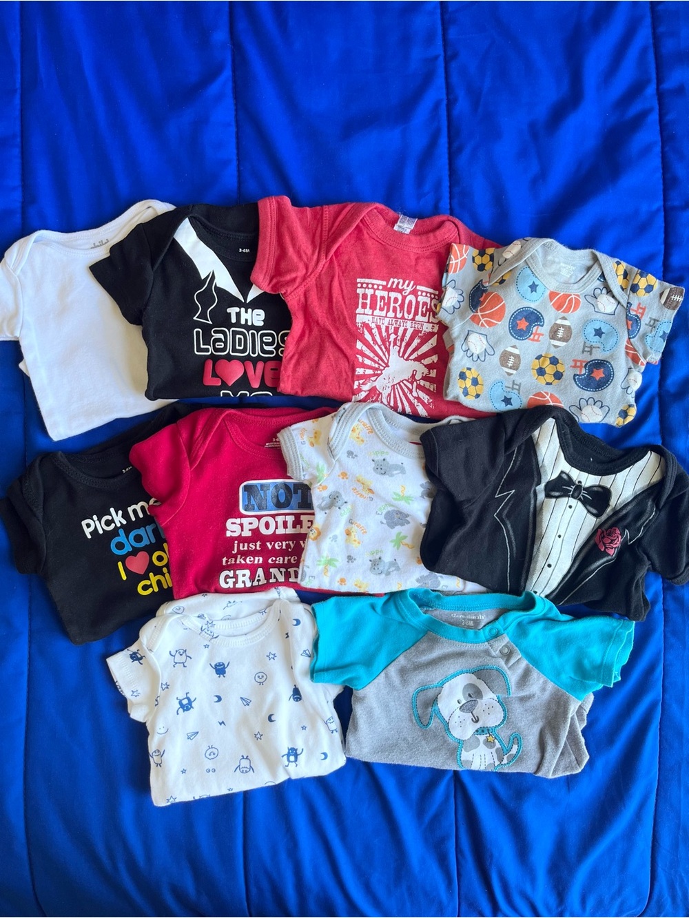 Baby Short Sleeve Bodysuit Bundle Lot 3-6 Months (10)